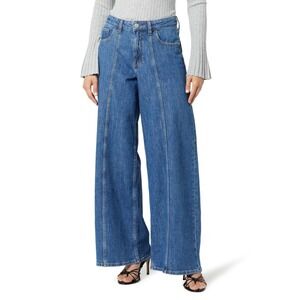 NWT‎ The Drop Frida Relaxed Fit Wide Leg Jeans Medium Indigo Size 25